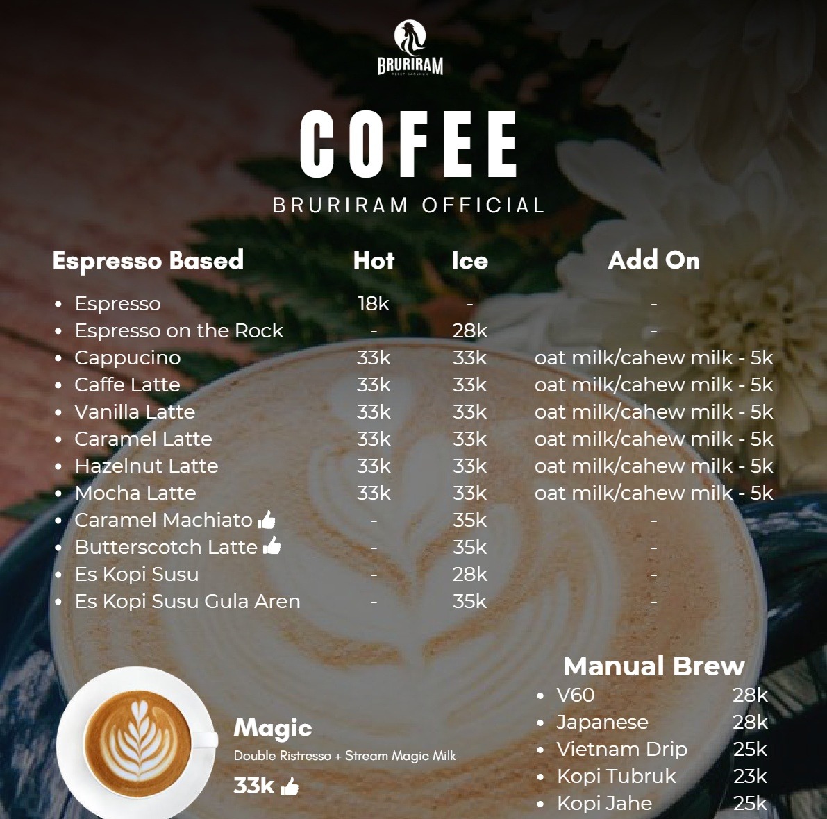Cappuccino Hangat / Dingin