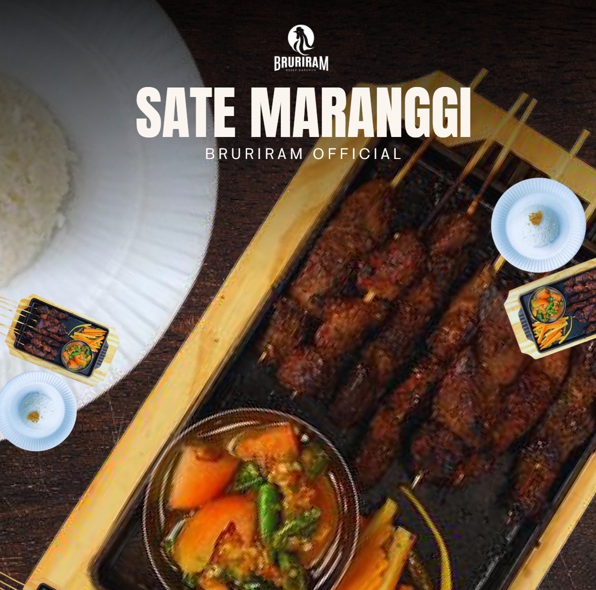 Sate Maranggi Sapi (+ Nasi)